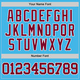 Custom Sky Blue Maroon-White Authentic Basketball Jersey