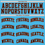 Custom Sky Blue Black-Orange Authentic Basketball Jersey