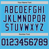 Custom Sky Blue Navy-White Authentic Basketball Jersey
