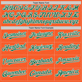 Custom Orange Kelly Green-White Authentic Sleeveless Baseball Jersey