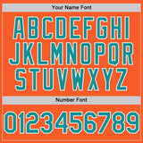 Custom Orange Teal-White Authentic Sleeveless Baseball Jersey