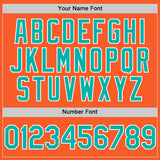 Custom Orange Aqua-White Authentic Sleeveless Baseball Jersey