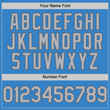 Custom Powder Blue Gray-Steel Gray Authentic Sleeveless Baseball Jersey