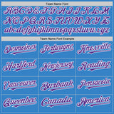 Custom Powder Blue Purple-White Authentic Sleeveless Baseball Jersey