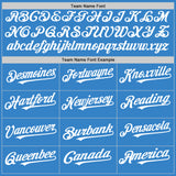 Custom Powder Blue White Authentic Sleeveless Baseball Jersey