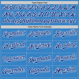 Custom Powder Blue Royal-White Authentic Sleeveless Baseball Jersey