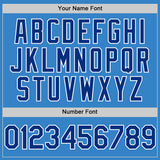 Custom Powder Blue Royal-White Authentic Sleeveless Baseball Jersey