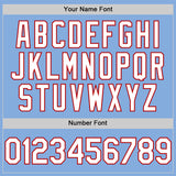 Custom Light Blue White-Red Authentic Sleeveless Baseball Jersey