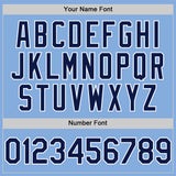 Custom Light Blue Navy-White Authentic Sleeveless Baseball Jersey