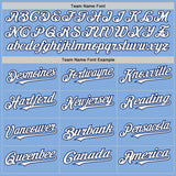 Custom Light Blue White-Navy Authentic Sleeveless Baseball Jersey