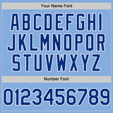 Custom Light Blue Royal-White Authentic Sleeveless Baseball Jersey