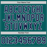 Custom Teal Navy-White Authentic Sleeveless Baseball Jersey