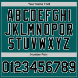 Custom Teal Black-White Authentic Sleeveless Baseball Jersey