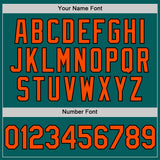 Custom Teal Orange-Black Authentic Sleeveless Baseball Jersey