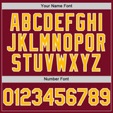 Custom Crimson Gold-White Authentic Sleeveless Baseball Jersey