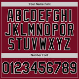 Custom Crimson Black-White Authentic Sleeveless Baseball Jersey