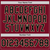 Custom Crimson Black-Cream Authentic Sleeveless Baseball Jersey