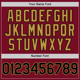 Custom Crimson Black-Old Gold Authentic Sleeveless Baseball Jersey