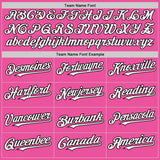 Custom Pink White-Black Authentic Sleeveless Baseball Jersey