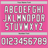 Custom Pink White-Black Authentic Sleeveless Baseball Jersey