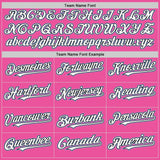 Custom Pink Black-Light Blue Authentic Sleeveless Baseball Jersey