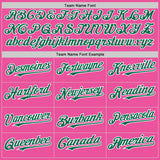 Custom Pink Kelly Green-White Authentic Sleeveless Baseball Jersey