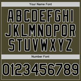 Custom Olive Black-White Authentic Sleeveless Salute To Service Baseball Jersey