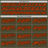 Custom Olive Orange-Black Authentic Sleeveless Salute To Service Baseball Jersey