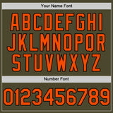 Custom Olive Orange-Black Authentic Sleeveless Salute To Service Baseball Jersey