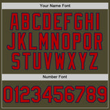 Custom Olive Red-Navy Authentic Sleeveless Salute To Service Baseball Jersey