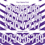 Custom Purple White Arrow Shapes Sublimation Soccer Uniform Jersey