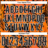 Custom Bay Orange Black-White Abstract Fluid Sublimation Soccer Uniform Jersey