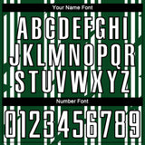 Custom Green White-Black Pinstripe Sublimation Soccer Uniform Jersey