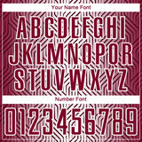 Custom Maroon White Lines Sublimation Soccer Uniform Jersey