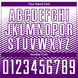 Custom Purple White Abstract Geometric Triangles Sublimation Soccer Uniform Jersey