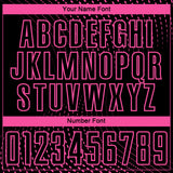 Custom Black Pink Geometric Lines Sublimation Soccer Uniform Jersey