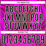 Custom Hot Pink Black-White Waves Sublimation Soccer Uniform Jersey