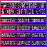 Custom Black Purple-Pink Lines Sublimation Soccer Uniform Jersey