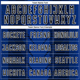 Custom US Navy Blue Black-White Lines Sublimation Soccer Uniform Jersey