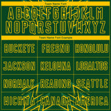 Custom Green Yellow Geometric Shapes Sublimation Soccer Uniform Jersey