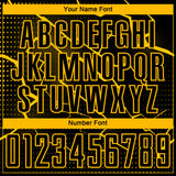 Custom Black Yellow Lightning Sublimation Soccer Uniform Jersey