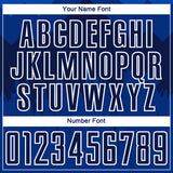 Custom Royal Navy-White Dripping Splatter Art Sublimation Soccer Uniform Jersey