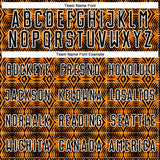 Custom Orange Black-White Geometric Shapes Sublimation Soccer Uniform Jersey