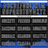 Custom Black Thunder Blue-White Abstract Fragment Art Sublimation Soccer Uniform Jersey
