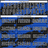 Custom Black Thunder Blue-White Splash Sublimation Soccer Uniform Jersey