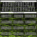 Custom Black Neon Green-White Line Sublimation Soccer Uniform Jersey