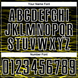 Custom Black Light Yellow-White Line Sublimation Soccer Uniform Jersey