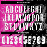Custom Graffiti Pattern Black-Deep Pink Scratch Sublimation Soccer Uniform Jersey