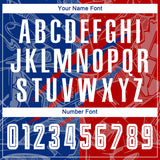 Custom Graffiti Pattern Red-Royal USA Scratch Sublimation Soccer Uniform Jersey