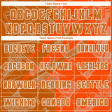 Custom Graffiti Pattern Texas Orange-Orange Scratch Sublimation Soccer Uniform Jersey